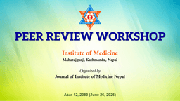JIOM Nepal Workshop on Peer-Review Process